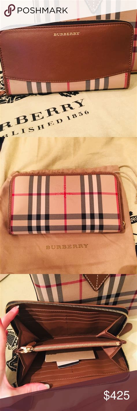 real Burberry wallet logo